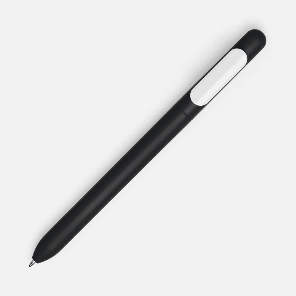 Ручка шариковая Swiper Soft Touch, черная с белым