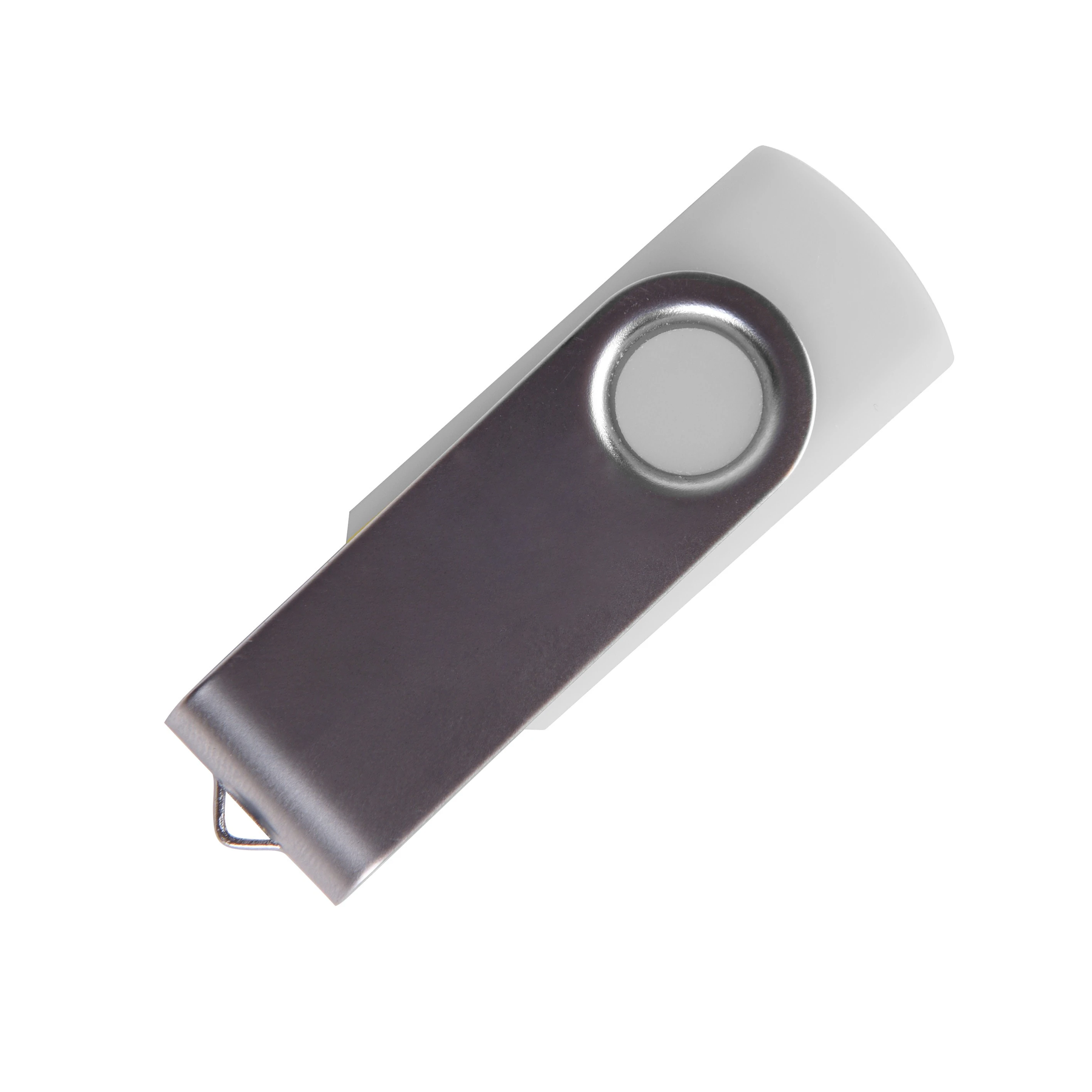 USB flash-карта DOT (8Гб), белый, 5,8х2х1,1см,пластик металл