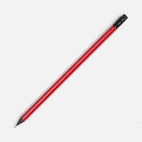 Карандаш простой Triangle Black с ластиком, красный
