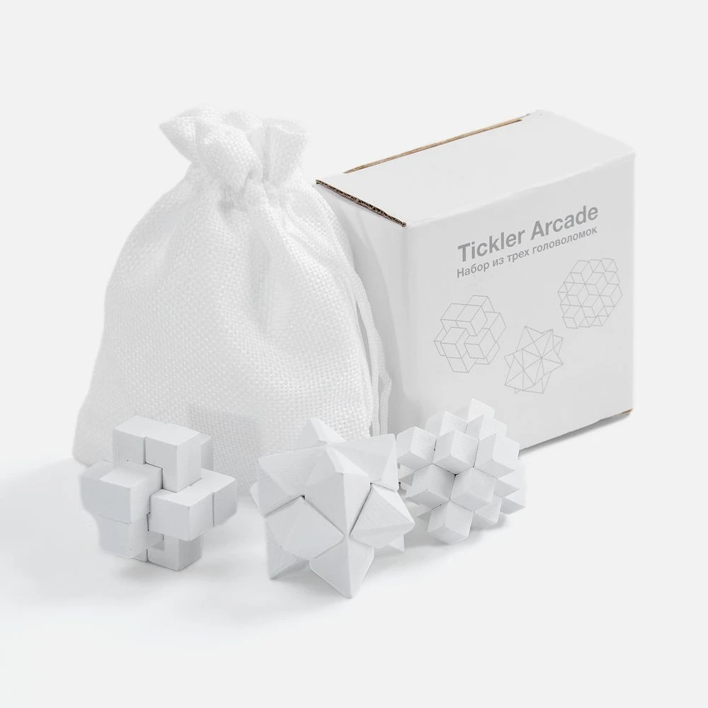 Набор из 3 головоломок Tickler Arcade, белый
