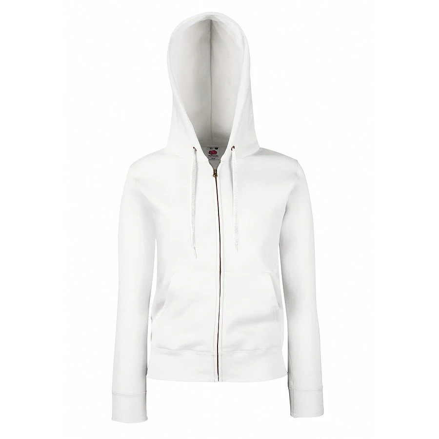 Толстовка "Lady-Fit Hooded Sweat Jacket", белый_XL, 75% х/б, 25% п/э, 280 г/м2